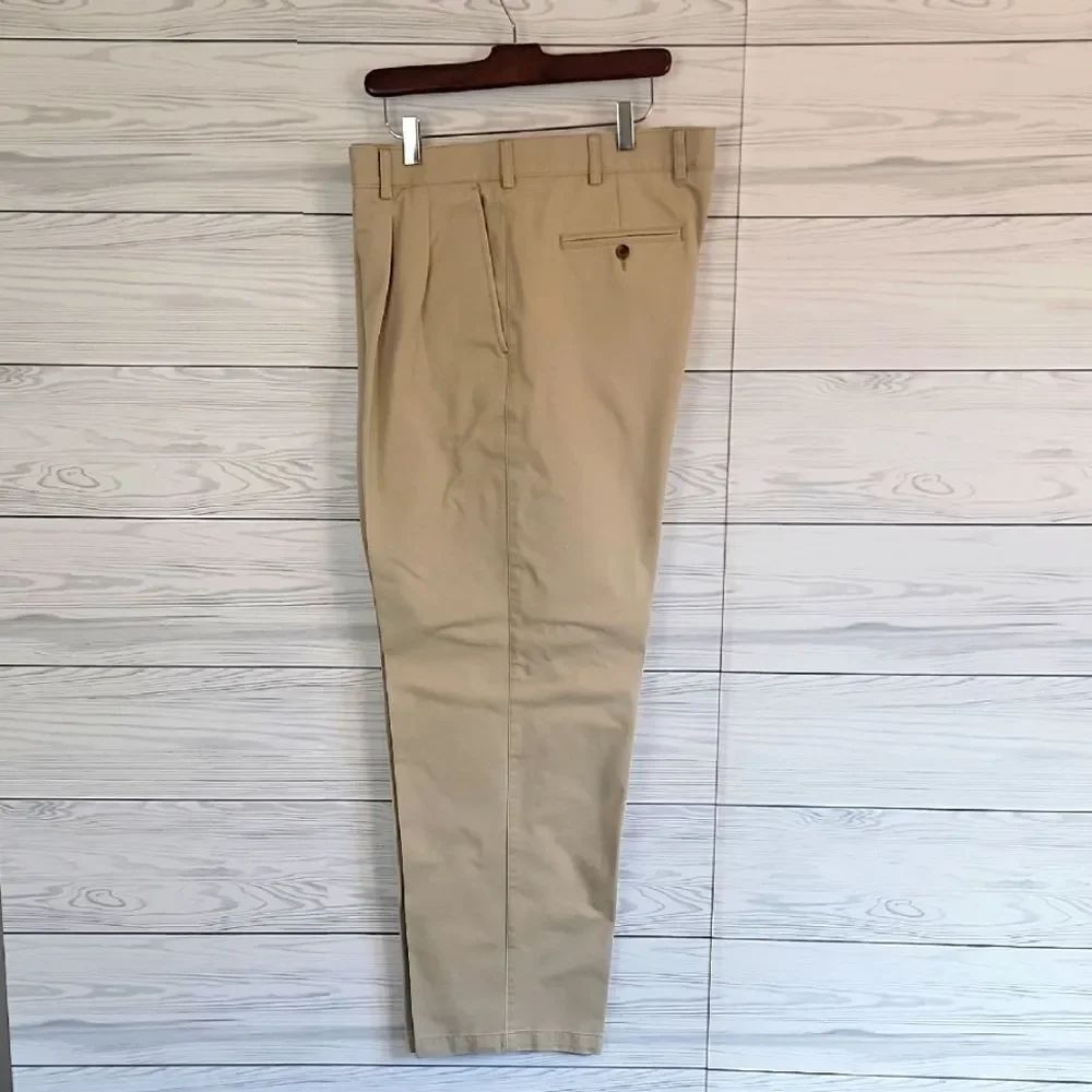 Nordstrom Tan Chino Trousers 100% Cotton Mens Size 38" X 31"